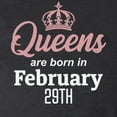 thumbnail image 3 of CafePress - Queens Are Born In February 29Th - Women's Long Sleeve Charcoal Gray Pajamas, 3 of 3