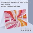 thumbnail image 3 of Yayeee Toggle Light Switch Wall Plate 3-Gang 6.37"x4.48" Decorative Outlet Cover, Swirling Lines, 3 of 7