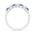 thumbnail image 2 of Angara Natural 0.4 Ct. Tanzanite with Diamond Non Eternity Wedding Band in 14K White Gold for Women (Ring Size: 3.5), 2 of 11
