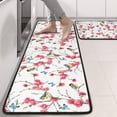 thumbnail image 2 of Kitchen Rugs Sets Of 2,Pioneer Flower Floral Print Pattern Anti Fatigue Kitchen Mat Rugs Non Slip Washable,Decorative Kitchen Floor Mats for Kitchen,Sink,Laundry,17"x47"+17"x47", 2 of 5