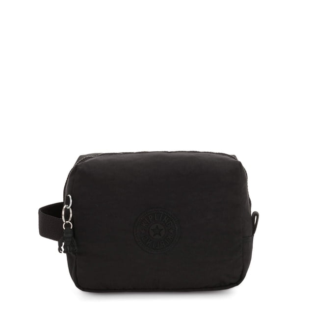 Neceser Kipling Parac para mujer, estampado, poliéster, negro