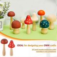 thumbnail image 4 of 10 Pieces Big Sizes Unfinished Wooden Mushroom Unpainted Wooden Mushroom for Arts and Crafts Projec, 4 of 5