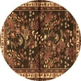 thumbnail image 1 of Ahgly Company Indoor Round Persian Brown Traditional Area Rugs, 8' Round, 1 of 4