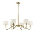 thumbnail image 6 of Trade Winds Lighting 6-Light Chandelier In Natural Brass, 6 of 7