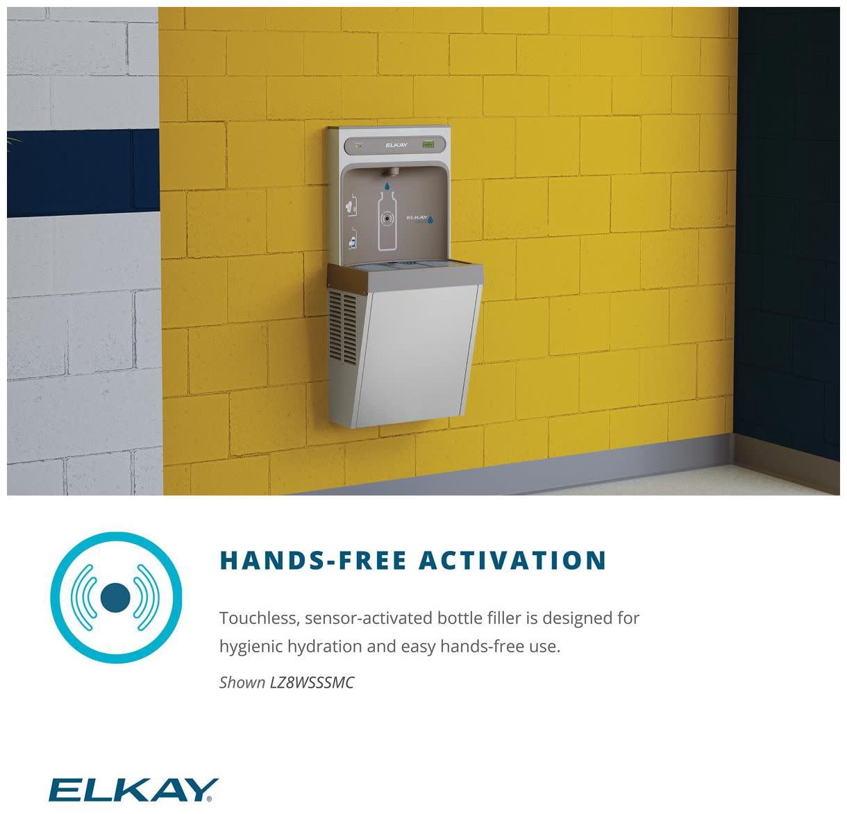 Elkay Stainless Steel Wall Mount 3000 gal Bottom Loading Water Cooler