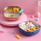 thumbnail image 4 of Fiambrera portátil de acero inoxidable, caja bento para niños, estudiantes, niños, para acampar al aire libre, picnic, contenedor de alimentos, cocina, 3 rejillas, azul, 4 of 5