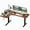 Brown, variant on CHITOOMA L-Shaped Electric Standing Desk with Cable Tray, 71″ x 48″ Dual Motor Height Adjustable Sit to Stand Computer Desk with 3 Preset Heights, 2 Hooks for Home Office, Brown