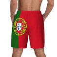 thumbnail image 2 of Mens Swim Trunks Portugal Flag Quick Dry Board Shorts with Compression Liner, 2 of 6
