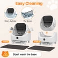 thumbnail image 5 of Self Cleaning Cat Litter Box, Open Top Automatic Litter Box with App Control, Safety Sensors Protection, Cat Litter Mat and Fragrance Box, White, 5 of 7