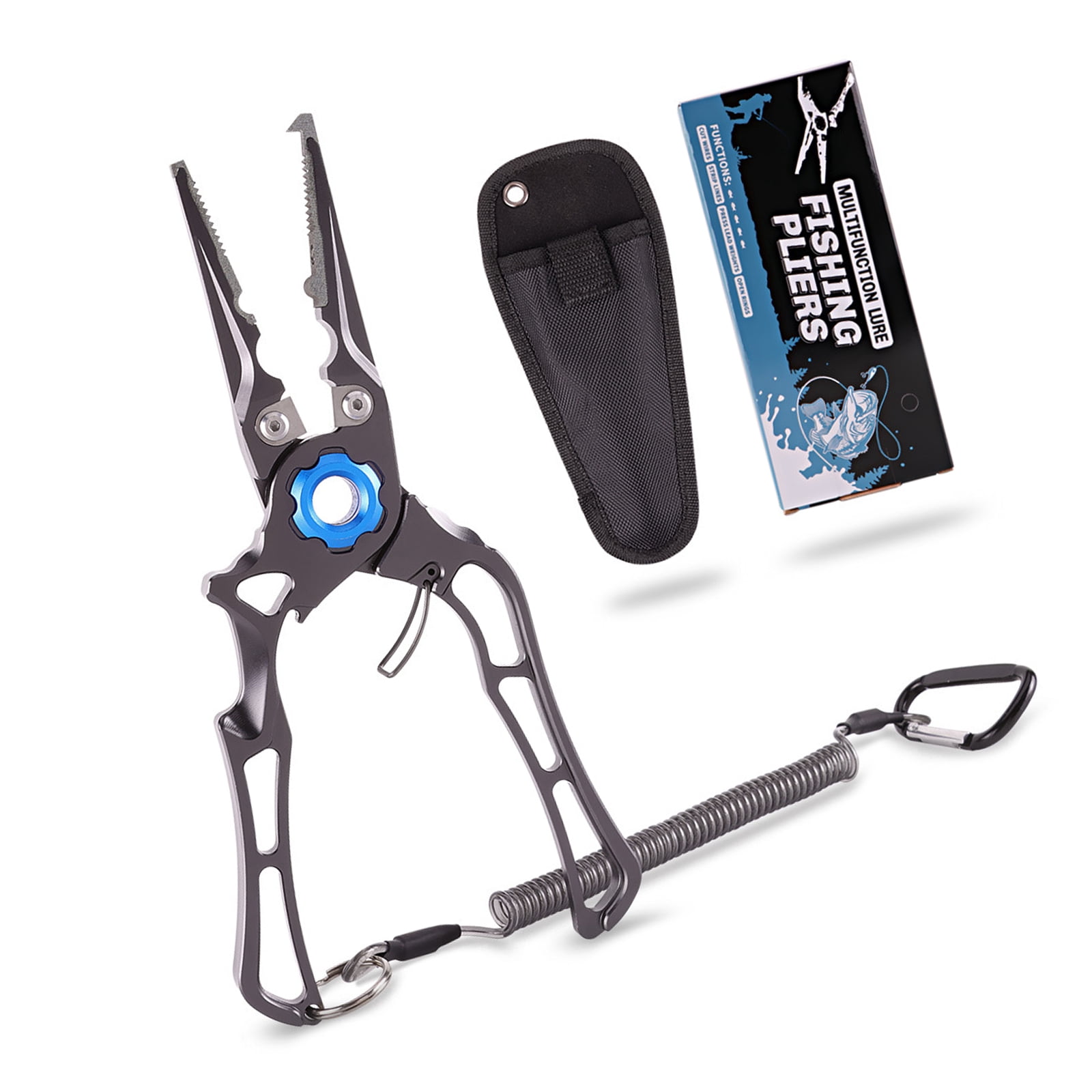 KUFptva Fishing Pliers Fishes Lip Grippers Fishing Plier Tool Fishing Hook Remover with Ergonomic Handle Multifunctional Pliers
