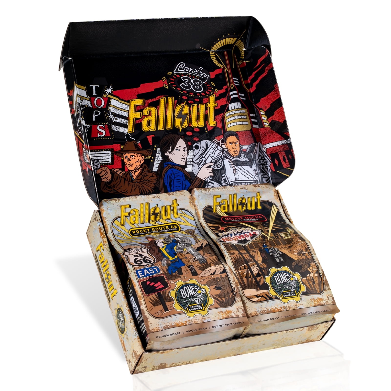 Bones Coffee Company Fallout Season 2 Sin City Coffee Collector's Box Ground