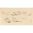 thumbnail image 3 of Max Liebermann 14x9 Black Modern Framed Museum Art Print Titled - Dachshund Studies (1909), 3 of 5