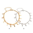 thumbnail image 4 of Tobillera Minnieouse Cuentas redondas Hoja Regalo creativo Pulseras de tobillo para niñas adolescentes Plata 20Conjunto, 4 of 6