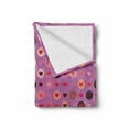 thumbnail image 2 of Abstract Soft Flannel Fleece Throw Blanket, Love Heart Inside Circular Rounds Valentines Romance Graphic Image, Cozy Plush for Indoor and Outdoor Use, 50" x 70", Fuchsia Red Salmon, by Ambesonne, 2 of 6