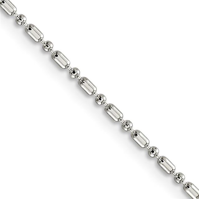 Quality Gold QK30-14 Sterling Silver 1.5 mm Fancy 14 in. Beaded Chain