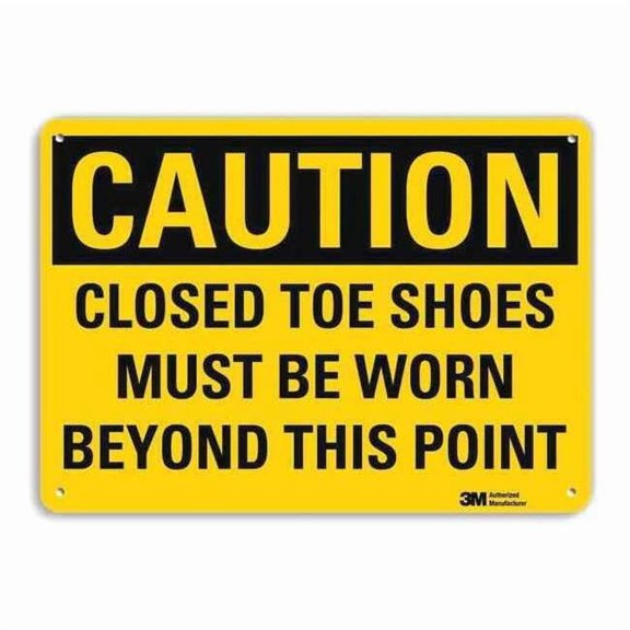 Safety Sign, 10 in Height, 14 in Width, Aluminum, Horizontal Rectangle, English