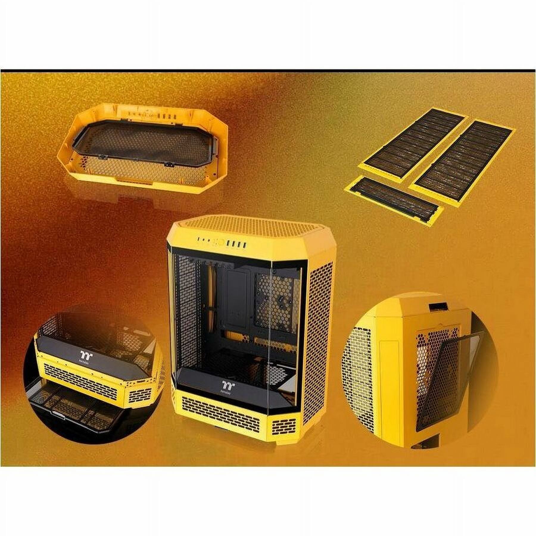 Thermaltake The Tower 600 Bumblebee Mid Tower Chassis - Mid-tower - Bumblebee - Tempered Glass, SPCC - 2 x 140mm Fan(s) Installed - Mini ITX, Micro ATX, ATX Motherboard Supported - 9 x Fan(s) Suppo...