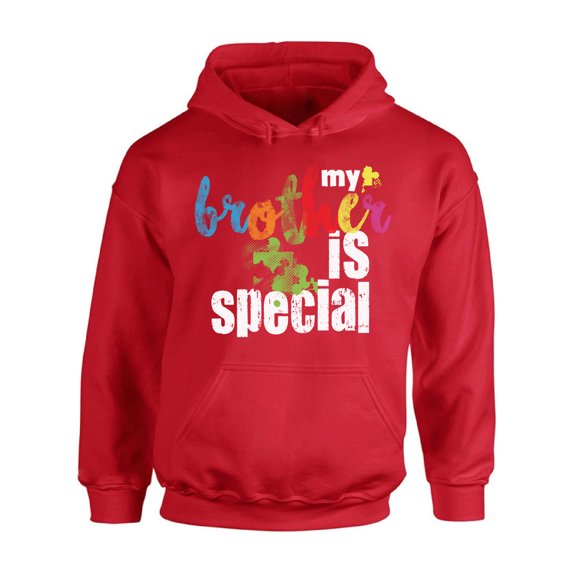 Awkward Styles My Brother Is Special Hooded Sweatshirt Autism Awareness Hoodie Sweater Autism Hoodie Autism Gifts Autism Sweater Men Women Sibling Love Autism Support Hoodie Sweatshirt Autism Gifts