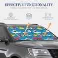 thumbnail image 3 of Goofa Transportations With Cute Animals Pattern 2 Piece Car Windshield Sun Shade Foldable | Front Windshield Shade for Sun, Heat and UV Rays | Sunshade for Car Front Window-Small, 3 of 7