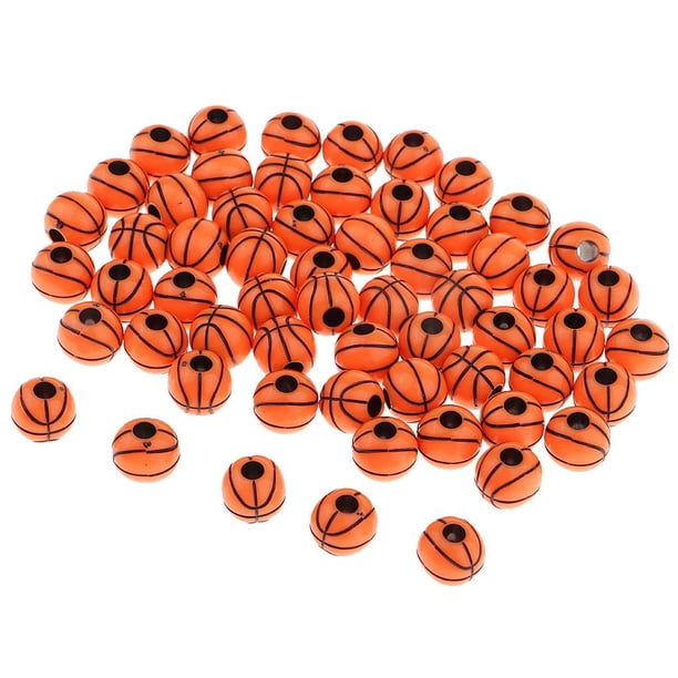 de Baloncesto Deportivas de de Resina de 60 Piezas de 12 Mm para Suministros de Manualidades naranja Baoblaze Cuentas de baloncesto