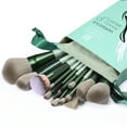 thumbnail image 2 of DUAIU Set de 15 Pinceles de Maquillaje - Brochas Kabuki y Ojos Sintéticas Premium para Base, Rubor y Labios - Asa Cónica Verde con Bolsa de Felpa, 2 of 7