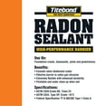 Titebond 10.1 oz. Gray Radon Sealant