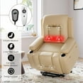 thumbnail image 4 of BouPower Power Lift Recliner Chair,PU Leather with Heat and Massage for Elderly,Ergonomic Lounge Chair,Classic Single Sofa with Adjustable Back and Legs,Home Theater Seat for Living Room, 4 of 7