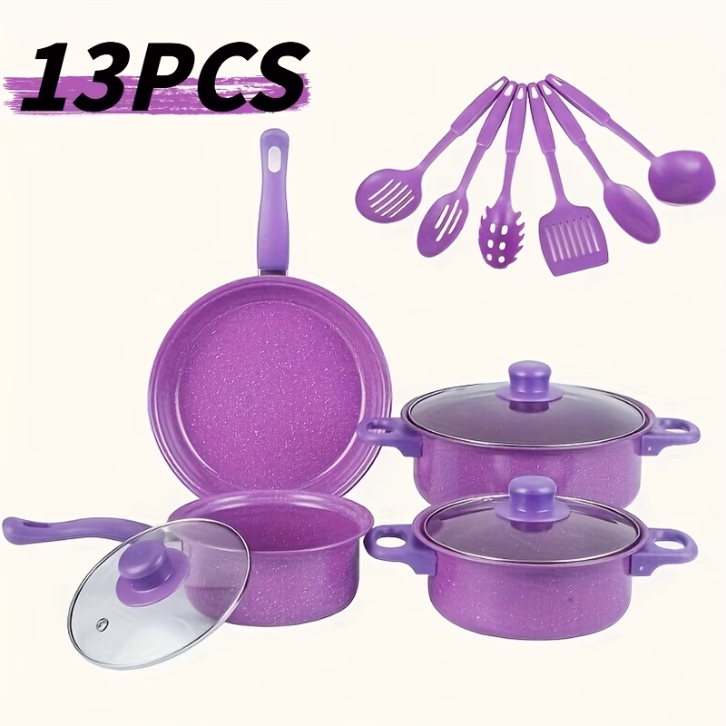 thumbnail image 2 of Juego de cocina de hierro fundido de 13 piezas con mangos ergonómicos, 2 of 9