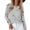 Light Ashy, variant on Women's Star Print Round Neck Long Sleeve Sweatshirt, Loose Fit Casual Pullover Top with Five-Point Star Pattern for Daily Wear, Street Fashion and All Season Comfort Blue L