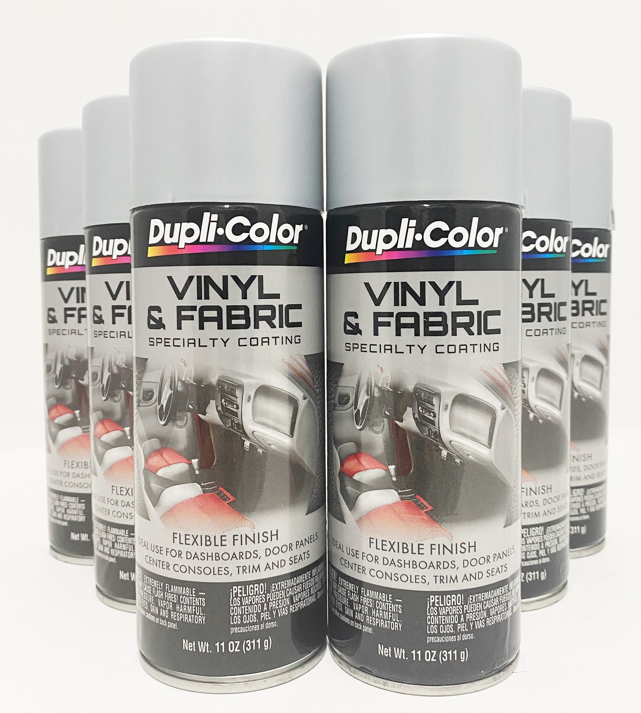 Duplicolor HVP103 6 Pack Vinyl & Fabric Spray Paint Silver 11 oz
