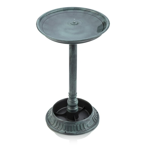 Alpine Corporation Plastic Bird Bath with Plant Adaptability, Green