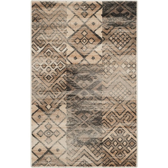 SAFAVIEH Vintage Julyan Geometric Area Rug, Stone, 2'7" x 4'