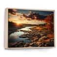 thumbnail image 2 of Designart "Yellow Orange Missouri horizon" Landscapes Floater Framed Canvas Art Print, 2 of 7