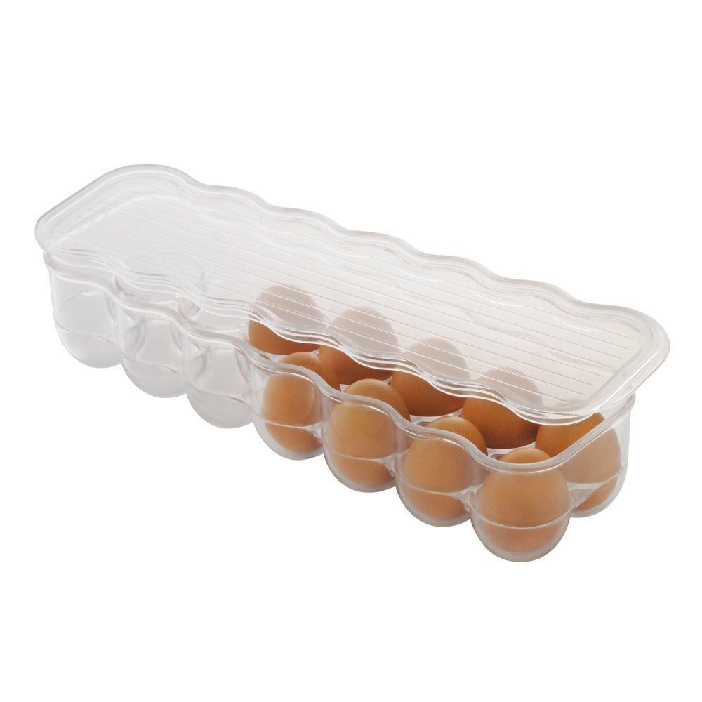Plastic Egg Holder for Refrigerator with Handle and Lid, Fridge Storage