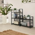 thumbnail image 2 of PERUYQ 2/3/4/5/6 Tier Small Bookshelf, 24 Inch Width Free Standing Shelf, Bookcase Shelf Storage Organizer, Industrial Book Shelves for Home Office, Living Room, Black Shelves & Metal Frame, 2 of 9