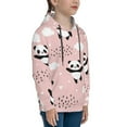 thumbnail image 3 of Kll Unisex Kids Boys Girls Hooded Pocket Pullover Hoodies-Panda Flying In The Sky, 3 of 9