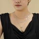 thumbnail image 4 of Collares en Capas JeenMata para mujer Chapado en Oro blanco paquete de 3, 4 of 6