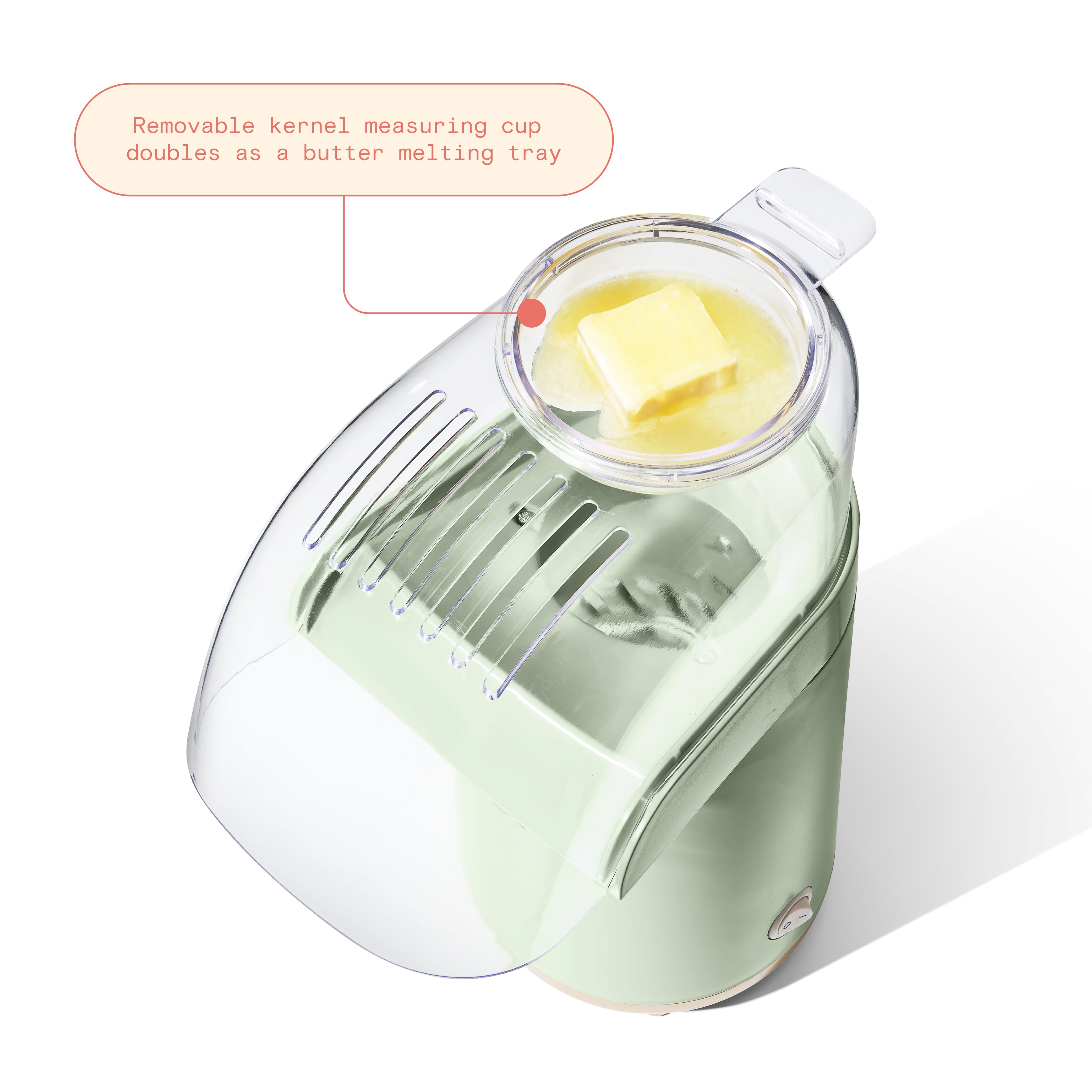 Beautiful 16 Cup Hot Air Electric Popcorn Maker, Sage Green by Drew Barrymore