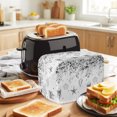 thumbnail image 3 of Gray Eucalyptus Coastal Toaster Cover 4 Slice, Beach Starfish Shells Dustproof Bakeware Oven Protector with Top Hook, Waterproof Small Kitchen Appliance Toasters Dust Cover, 12"x11"x8", 3 of 9