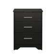 thumbnail image 3 of Prepac Coal Harbor Modern Tall 3-Drawer Bedroom Nightstand, Black, 3 of 6