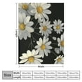 thumbnail image 4 of Chilfamy White Flowers Black Background Super Soft Flannel Blanket for All Seasons Lightweight Blanket 40x50in, 4 of 6