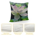 thumbnail image 4 of JRXY  Throw Pillow Cover Lotus Flowers Watercolor Summer Floral Blossom Botanical Green Leaves Plant Garden Decor Lumbar Pillow Case Cushion for Sofa Couch Bed White, 4 of 5