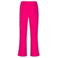 thumbnail image 5 of Active Uniforms Women's PETITE Scrub Set Breathable Cool Stretch Fabric Scrub Top and cargo Pant Set (Hot Pink, Medium-Petite), 5 of 6