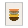 thumbnail image 1 of Designart Abstract Geometric Half Moons In Earth Tones FLOAT FRAME WALL ART, 1 of 4