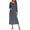 Navy Blue Stripes, variant on Ekouaer Women Long House Coat Zipper Front Robes Full Length Nightgowns with Pockets Striped Loungewear