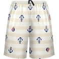 thumbnail image 2 of GZHJMY Anchor Pajama Pants Short for Men, Lounge Pants Lightweight Men Pajama Bottoms with Drawstring Pockets, Christmas New Year Birthday Gifts, XX-Large, 2 of 7