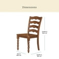 thumbnail image 3 of Pioneer Woman Harper Solid Wood Dining Chairs, 2 Pack, Homestead Brown, 3 of 14
