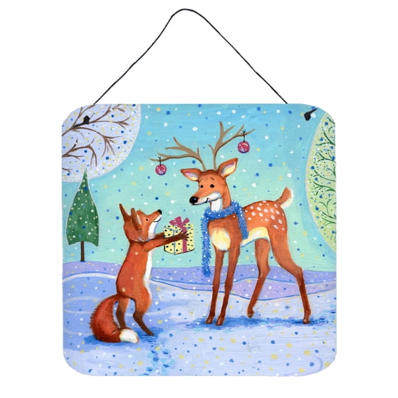 Christmas Present from the Fox Wall or Door Hanging Prints