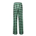 thumbnail image 5 of DENGDENG Womens Plaid Pj Pants Plaid Cute Pajamas Joggers Lounge Sleep Bottoms Plus Size Checkered Pants Comfy Drawstring Wide Leg Pant 2024 Mint Green XL, 5 of 7