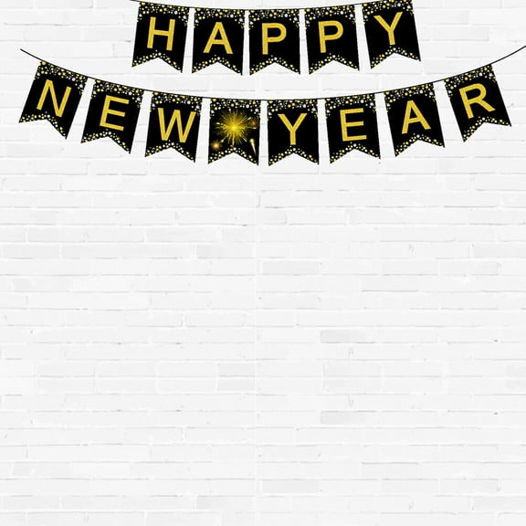 Soimiss Black and Golden Party Hanging Gar Festive New Year Decoration